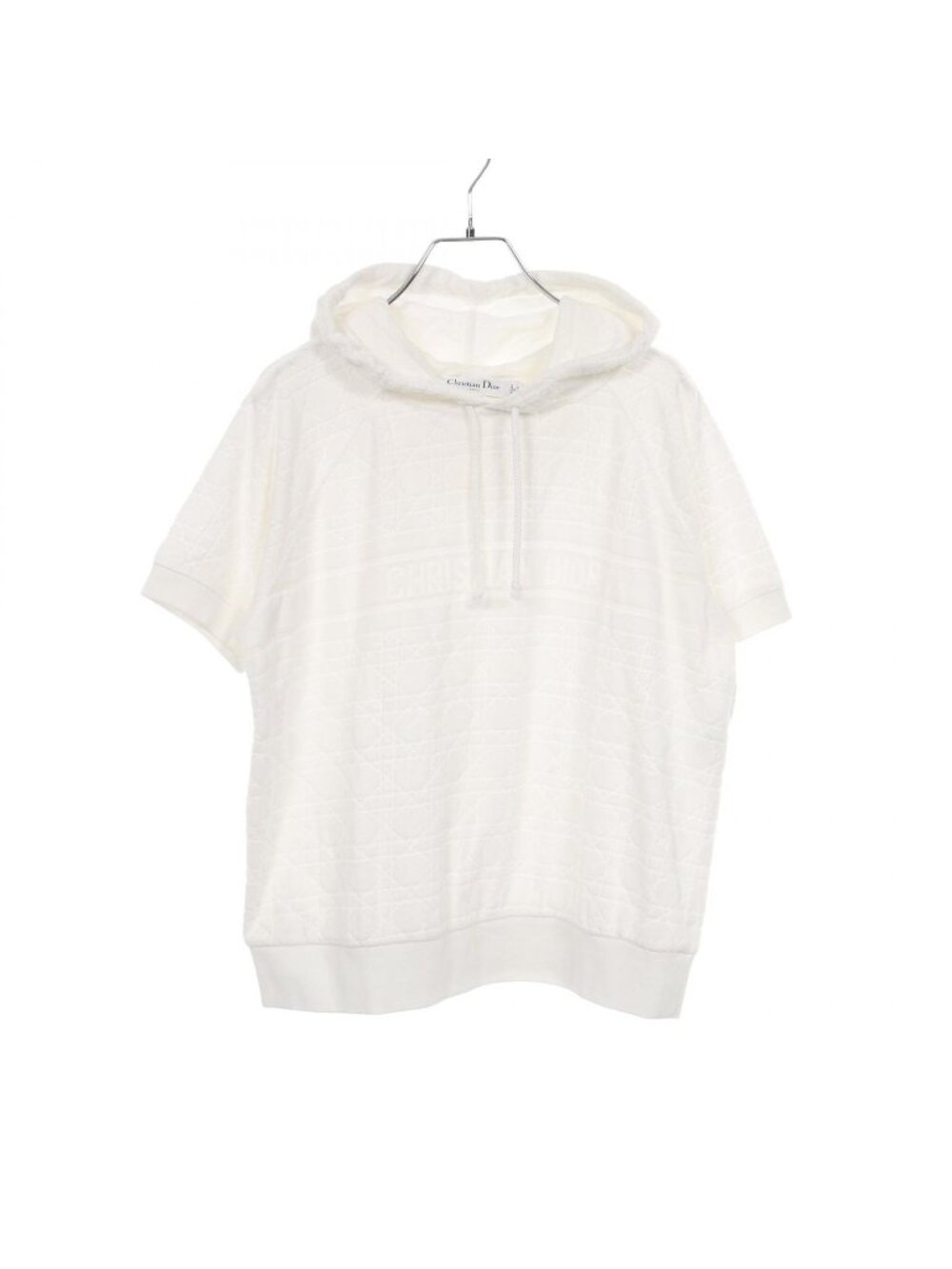 Dior Hoodie Cannage Pile Short Sleeve Cotton Pullover